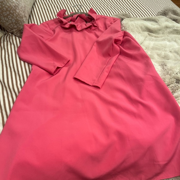 Tuckernuck Pink Ruffle Neck Dress - Picture 4 of 6